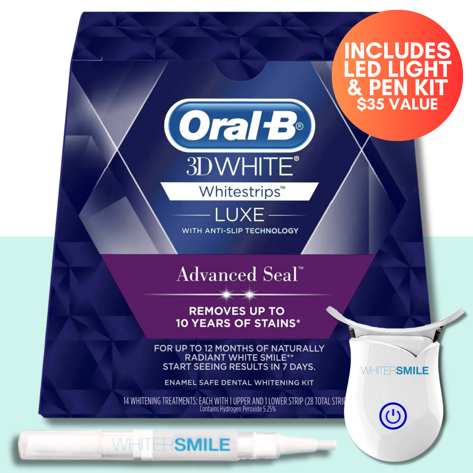 Oral B 3D White LUXE Advanced Seal Whitestrips - Buy Now, Pay Later ...