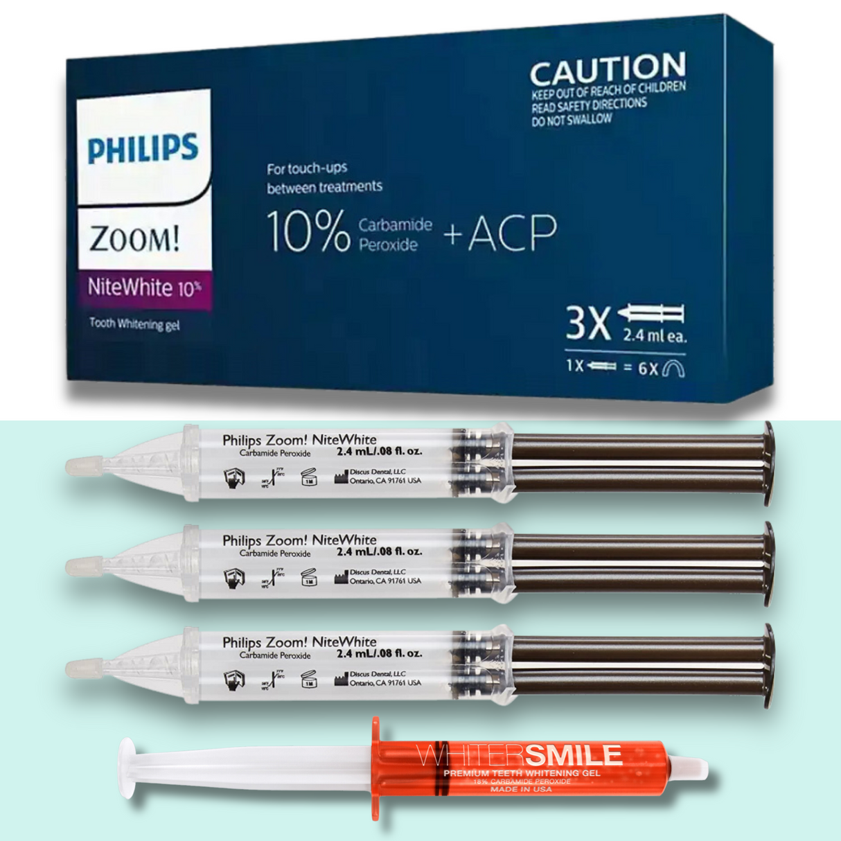 Philips ZOOM! Nite White Gel Kit 10% CP 3 x 2.4g Syringes